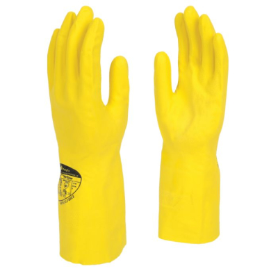 Polyco Pura Yellow Nitrile Flock lined Glove (27N) Size 9 - Large